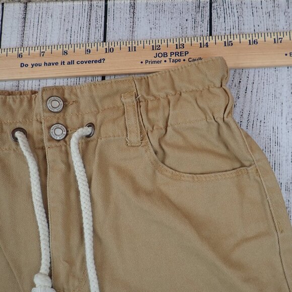 Kensie Jeans Womens 4/27 Wide Leg Paperbag Denim Cropped Pants - Picture 9 of 12